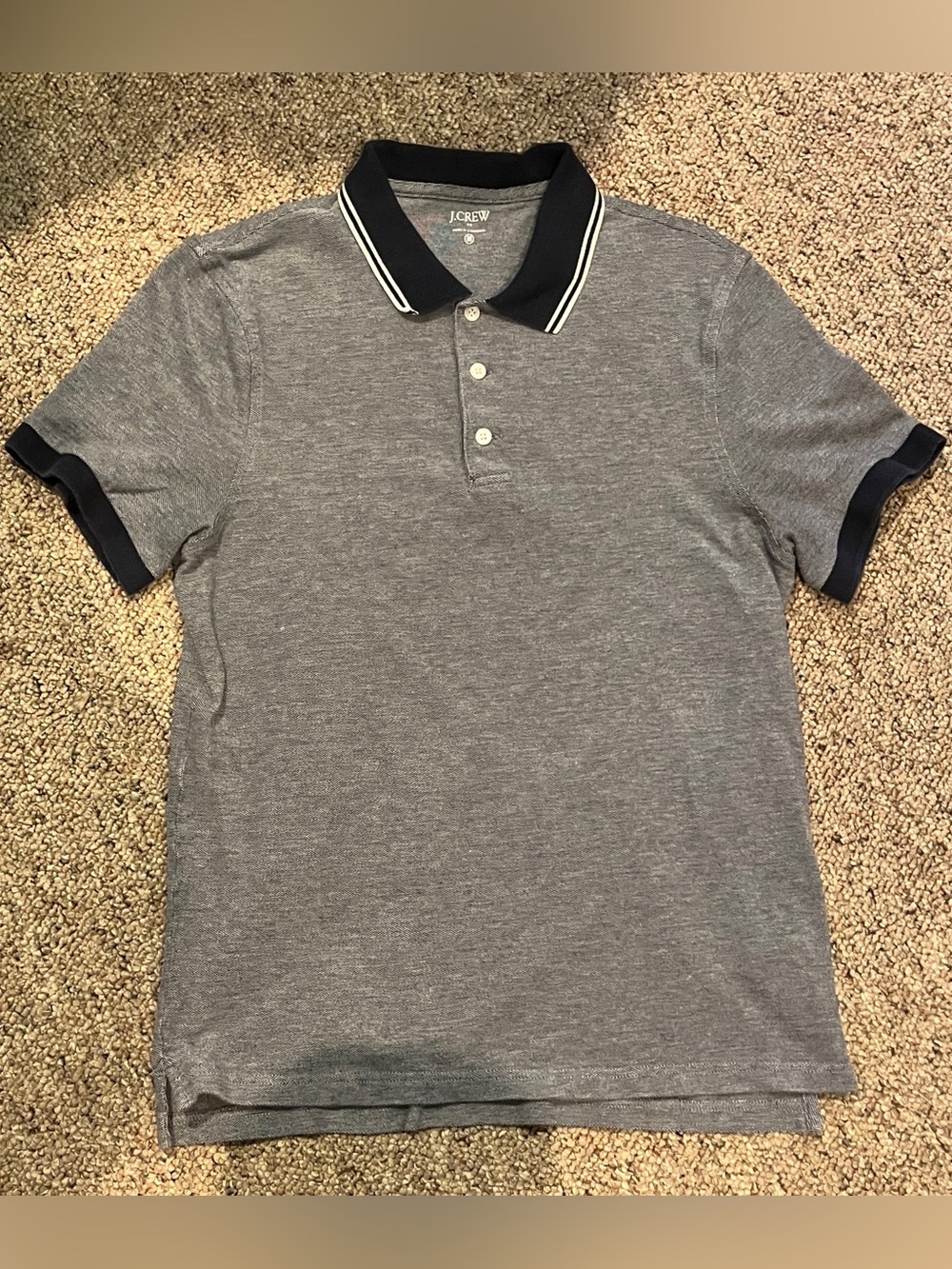 J. Crew Men’s Gray/Blue Collared Polo